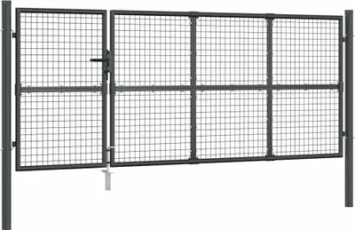 Obrázek produktu pro vidaXL Síťová zahradní brána antracit 350x125 cm Pozinkovaná ocel