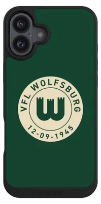 Produktbild von NIVOCASE Handyhülle für Apple iPhone 16 Plus  Hülle NIVOpure Case Schwarz Offizielles Lizenzprodukt VfL Wolfsburg 80 Jahre