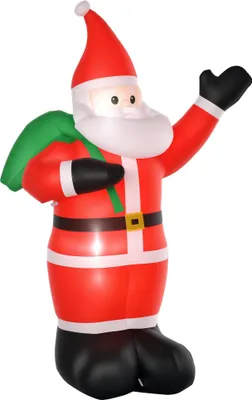 Obrázok produktu pre HOMCOM Vianočná dekorácia – 2,4 m vysoký Santa Claus s LED osvetlením, záhradná dekorácia