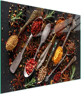 Image de Planche à découper en verre 52x30 épices