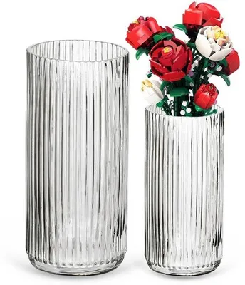 Image de Vase en verre moderne et transparent pour fleurs