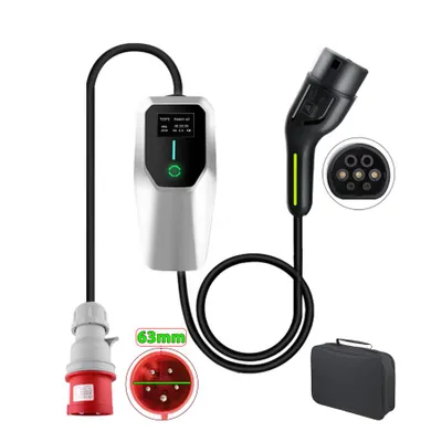 Zdjęcie produktu dla 5M 22KW 3-fazowy kabel do ładowania samochodu elektrycznego 63mm Ładowarka do samochodu elektrycznego typ 2 6-32A ogólna