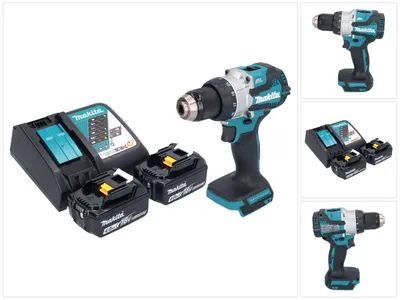 Produktbild von Makita DHP 489 RM Akku Schlagbohrschrauber 18 V 73 Nm Brushless + 2x Akku 4,0 Ah + Ladegerät