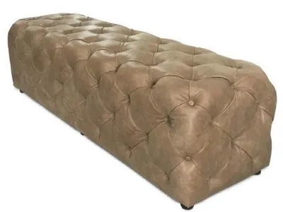 Zdjęcie produktu dla Casa Padrino luksusowa ławka Chesterfield z prawdziwej skóry brązowa 158 x 47 x wys. 45 cm - Meble Chesterfield
