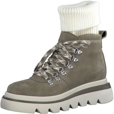 Produktbild von Tamaris Damen Schnürstiefel gefüttert Keilabsatz Winter; OLIVE/grün; 41 EU