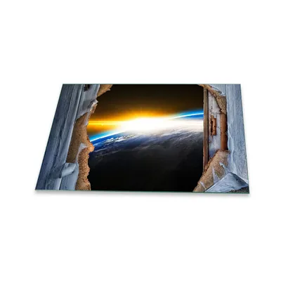 Produktbild von Herdabdeckplatte Glaskeramik 80x52 Landschaft Grau Abdeckung Glas Spritzschutz Deko