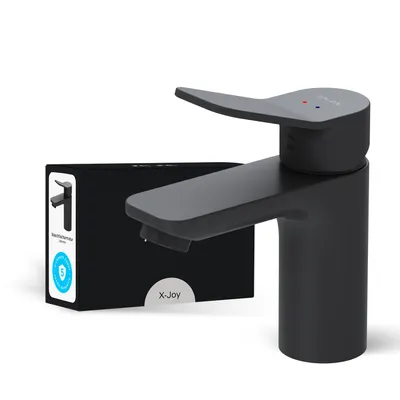 Produktbild von AM.PM Wasserhahn Bad Schwarz Waschtischarmatur Bad Armatur Mischbatterie Waschbeckenarmatur Einhebelmischer Badezimmer