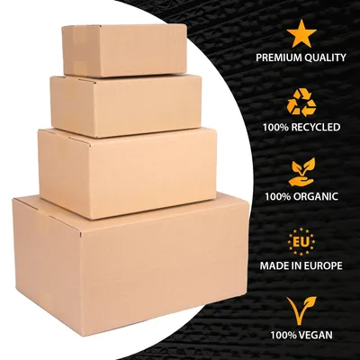 Produktbild von verpacking 100 Faltkartons 755 x 205 x 205 mm Braun (Außenmaß 760 x 210 x 215 mm) variable Höhe bei 105 mm KK 120 1-wellig Versandkarton für mittelgroße Waren DHL Paket DPD GLS Hermes Kartons