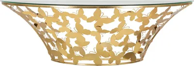 Produktbild von Wandkonsole Console 120 x 40.5 x 37.2 cm Metall Glas Gold Transparent