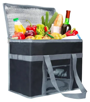 Image de Grande glacière pliable en tissu Oxford, dimensions 40x23x33 cm, résistante aux éclaboussures, robuste