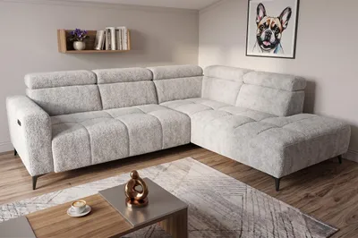 Image de Une icône du confort moderne : canapé d'angle « Velvet », fonction relax électrique, appuie-tête réglables, port USB