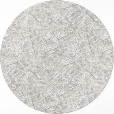 Produktbild von Abstraktes Muster aus Stoffimitat– Vinyl Fußmatte – Ø 140cm – Rutschfest, Pflegeleicht & Langlebig