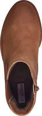 Produktbild von s.Oliver Damen Stiefelette Chelsea Boot Stretch Profilsohle flach 5-25412-43, Größe:39 EU, Farbe:Braun