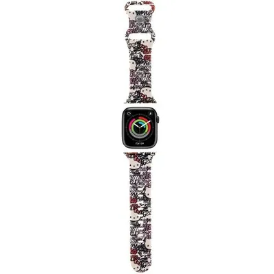 Obrázok produktu pre Pasek Hello Kitty Silikónové štítky Graffiti na Apple Watch 38/40/41Mm - Beżowy
