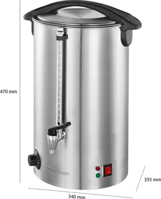 Obrázek produktu pro ProfiCook PC-HGA 1111, 16 l, Nerezová ocel, Teplé nápoje, Neizolovaný, Černá, Nerezová ocel, Páčka, Otočné