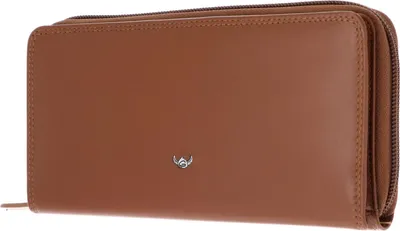 Zdjęcie produktu dla Skórzany portfel Golden Head Polo RFID Protect damski portfel na zamek 2803 Cognac brązowy