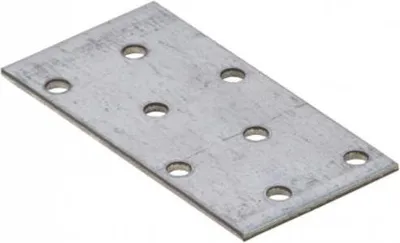 Produktbild von 20x Lochplatte 80 x 40 x 2,00 mm Flachverbinder Holzverbinder verzinkt