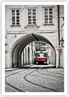 Produktbild von Poster - Poster ohne Rahmen - Tschechisch Straßenbahn Prag - 70x100 cm - Wand Bild - Wanddeko - Wandbilder - Kunstposter - Wandposter - Bilder - Kunstdruck - Wandbild - P2XPA70x100-4193