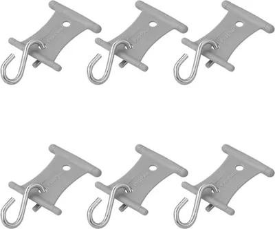 Immagine prodotto di 6x occhiello Keder per guida Keder da 5/6 a 7/8 mm Guida aerea Guida Keder con ganci in acciaio Accessori da campeggio come appendiabiti