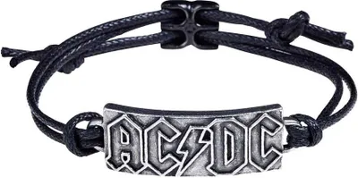 Image de AC/DC - Bracelet homme/femme unie RO8833 (taille unique) (noir/argent)