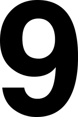 Produktbild von Zahlen Aufkleber Nummer Buchstabe zum Kleben Ziffer zum Aufkleben 10cm Schwarz 9