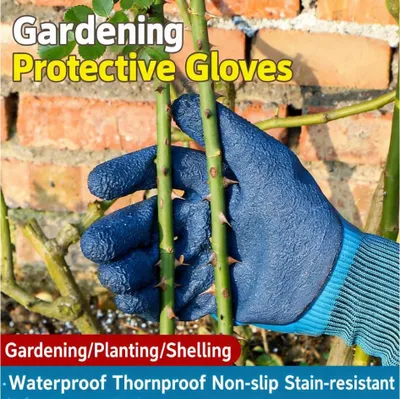 Produktbild von 2 Paar stichfeste, wasserdichte Gartenhandschuhe für den Strand, zum Transportieren, zum Pflanzen von Blumen, für die Rosenpflege zum Unkrautjäten