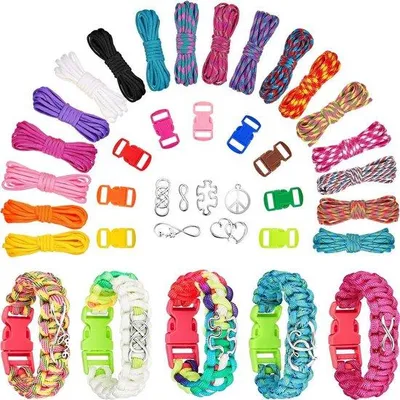 Image de Kit de bricolage pour bracelet en paracorde de 3 m pour filles et adolescentes