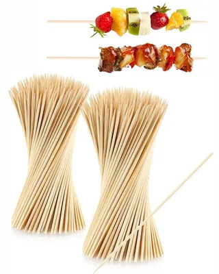 Holzspieße 20 cm, 100 Stück, Bambus, für Fingerfood & Grill