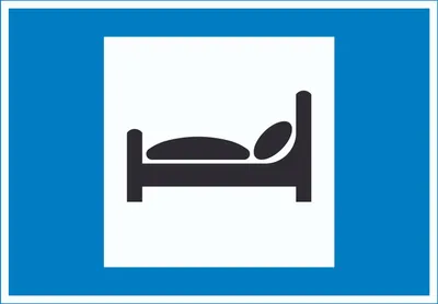 Produktbild von Autobahnhotel Symbol Schild A6 Rückseite selbstklebend