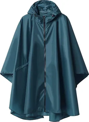 Produktbild von Famanu Regenponcho wasserdicht mit Kapuze und Reißverschluss für Outdoor-Aktivitäten