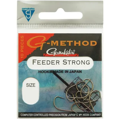 Produktbild von Gamakatsu G-Method Feeder Strong Hooks - 10 Feederhaken, Größe:12