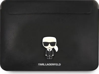 Produktbild von Karl Lagerfeld 14 Inch Laptop and Tablet Sleeve - Saffiano Ikonik - Black