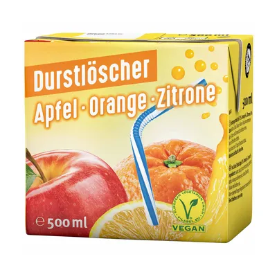 Obrázek produktu pro Osvěžující nápoj na zahnání žízně jablko pomeranč citronová šťáva 500ml