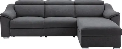 Produktbild von Ecksofa mit elektrischer Relaxfunktion - Stoff - Anthrazit - Ecke rechts - PEDRERA