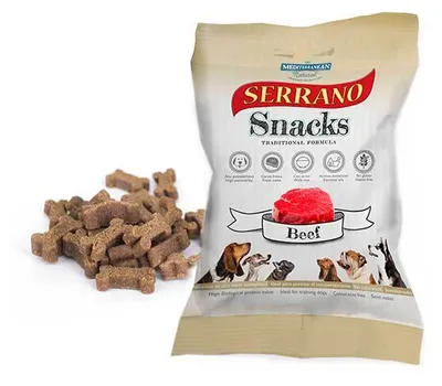 Obrázok produktu pre Serrano Snack pre psov - hovädzie mäso 100g