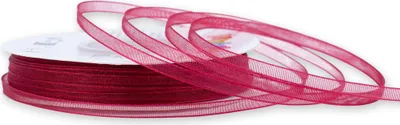 Produktbild von Organzaband 3mm x 50m Rolle Bordeaux