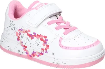 Produktbild von AMERICAN CLUB ES180 Solide Kinderschuhe mit Klettverschluss, Sneaker für Mädchen, modische Kinderschuhe, Innensohle aus Naturleder, Casual, Weiss 27