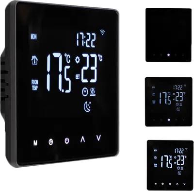 Produktbild von WiFi Smart Thermostat Temperaturregler fuer Warmwasserbereitung LCD-Display Touchscreen Wochenprogrammierbare App-Steuerung Fussbodenheizungsthermostate fuer Home Office School Hotel