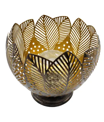 Produktbild von Dehner Solar-Lotus Avan, Ø 20 cm, Höhe 18 cm, Metall, warmweiß