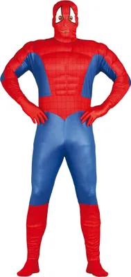 Produktbild von Spinnen Superheld mit Muskeln - Kostüm für Herren Gr. M-XL, Größe:XL