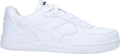 A single white sneaker shown from the side.