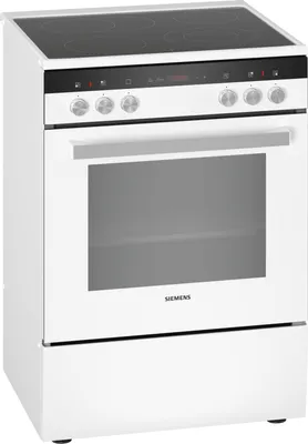 Produktbild von Volně stojící elektrický sporák Siemens HK9R3A220 se sklokeramickou deskou, 60 cm, bílý