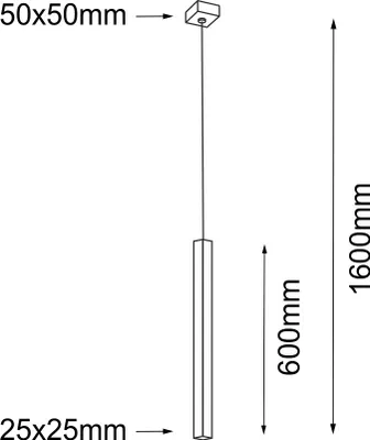 Zdjęcie produktu dla Lampa wisząca AOMORI czarna 1xG9x2,5W aluminium wym:160x5x5cm IP20 Shilo