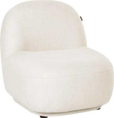 Produktbild von BELIANI Sessel Cremeweiß Stoff Geschwungene Form Minimalistischer Stil Modernes Design Polstersessel Stoffsessel Designersessel Wohnzimmermöbel