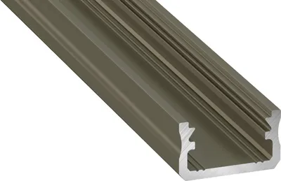 Obrázek produktu pro LED pásek z hliníkového profilu Inox | typ A | s koncovkou a montážním držákem | mléčný kryt | 1m