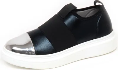 Produktbild von F4440 Sneaker donna Gewebe schwarz FESSURA EDGE Vintage Slip on Schuh Frau