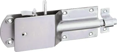 Zdjęcie produktu dla Alberts 124199 Śruba zabezpieczająca z szerokim płaskim uchwytem, ocynkowana, pasywowana grubowarstwowo, płytka 200 x 70 mm, śruba Ø 15 mm, szerokość pętli 20 mm, zestaw 2 szt