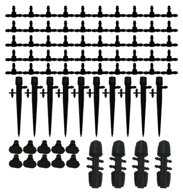 Bewässerungsset, 50-teilig, Tropfbewässerung, 1/4 Zoll Schlauch (4-7 mm)