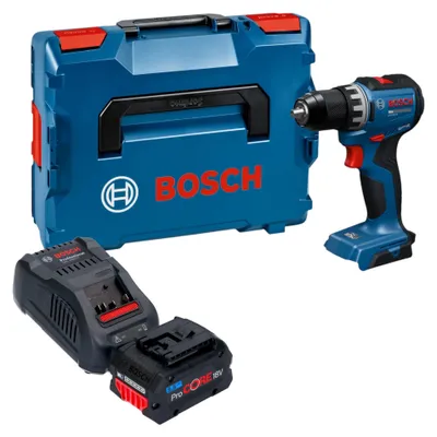 Obrázok produktu pre Bosch GSR 18V-52 Professional – akumulátorová vŕtačka/skrutkovač, 18 V, 70 Nm, bezuhlíková technológia + 1x akumulátor ProCORE 5,5 Ah + nabíjačka + kufrík L-Boxx