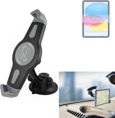 Produktbild von K-S-Trade Scheiben-Halterung für Tablets kompatibel mit Apple iPad (2022) Wi-Fi KFZ Tablet Saugnapf Auto Halterung Windschutzscheibe Holder Halter